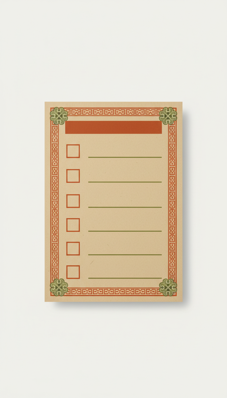 Essential Chinese Pantry Ingredient Checklist Card